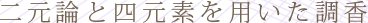 二元論と四元素を用いた調香